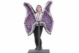 Purple Amethyst Wings on Metal Stand - Large Points #209257-16